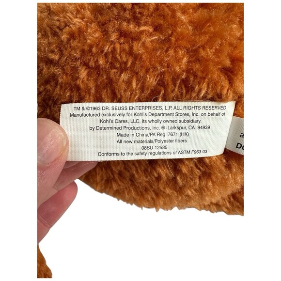 Dr Seuss Hop On Pop Plush Brown Bear 16 in 1963 Vintage Stuffed Animal Toy - Picture 9 of 14